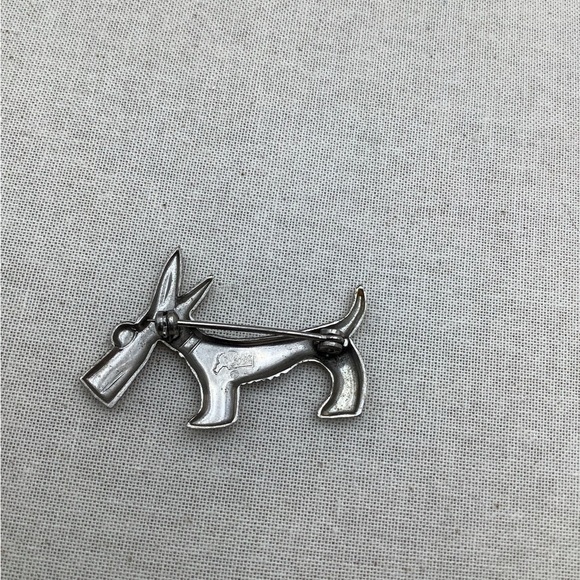 Vintage J Coro Terrier Brooch Minimalist Line Art Design - Picture 6 of 6